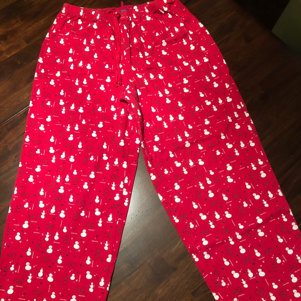 Snowman red pj bottoms